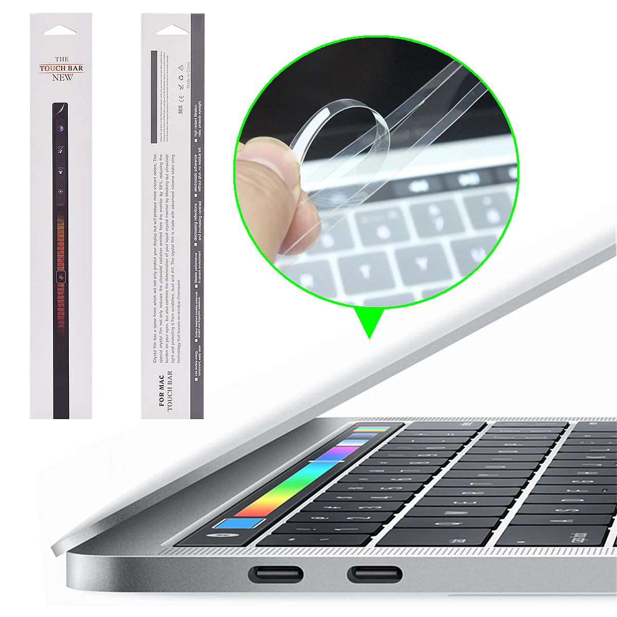 

S SKYEE Touch Bar Ultra' Clear Film Protector Guard Skin Shield For Macbook Pro 13'' 15'' 2016-2017 Anti Glare Screen Protector
