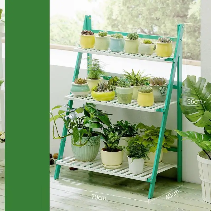 Version H Estante Para Plantas лестница Decorativa Madera Estanteria Escalera Stojak Na Kwiaty стойки Dekoration балкон Цветочная полка для растений - Цвет: Version H