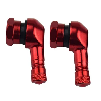 

2Pcs Aluminum Alloy Angle Valve Stem Wheel Parts Accessories Motorcycle 90 Degree Wheel Tire Tubeless Valve Stems For 11.3mm Rim