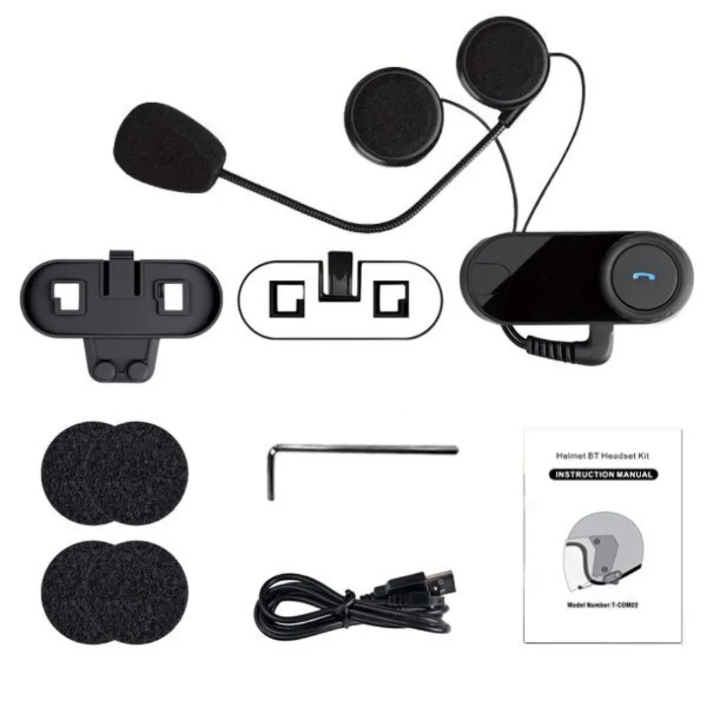 Новые TCOM-02 мотоциклетные шлемы Bluetooth Водонепроницаемая гарнитура мотоциклетный шлем с наушниками беспроводной контроль для MP3/4 радио