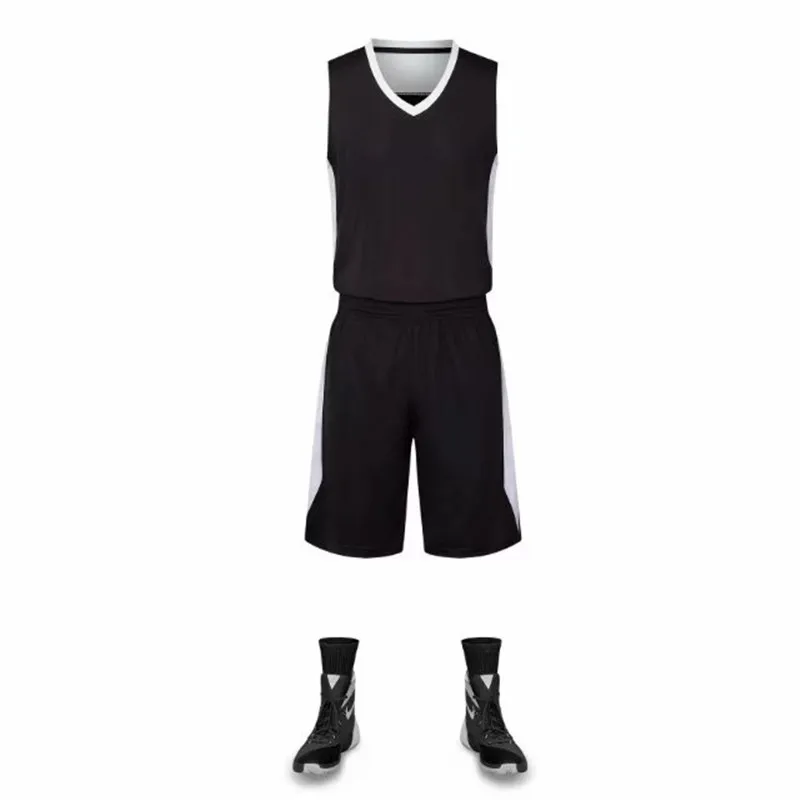 Basketball Jerseys Set Breathable Team Sports Suit Uniforms Competition Ball Name Number Kids and Adult