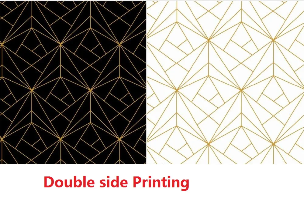 Double printing Белый и черный золотой линии 3D геометрический узор Подушка фон с рамкой стенд для фотографии фон и вечерние свадебные - Цвет: Double printing