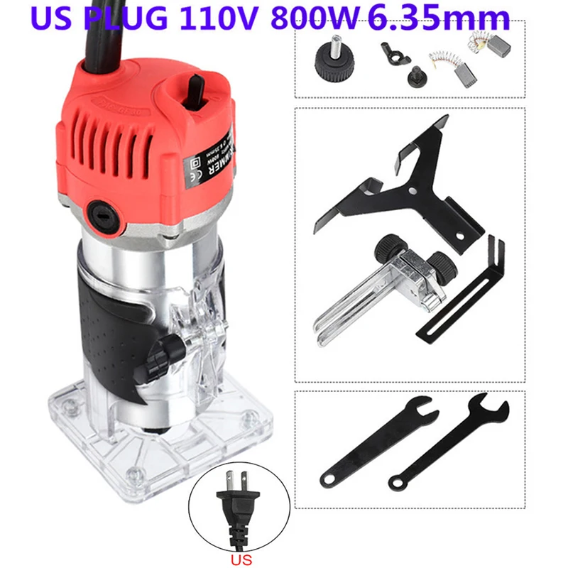 

Woodworking 110V 800W Electric Carpentry Trimmer Milling Engraving Machine Kit