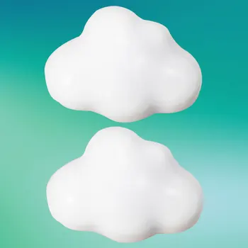 

2pcs Cloud Shaped Handle Adorable Pull Bar Delicate Drawer Knobs Creative Ceramic Handle for Home Office Kids Room Shop (White)