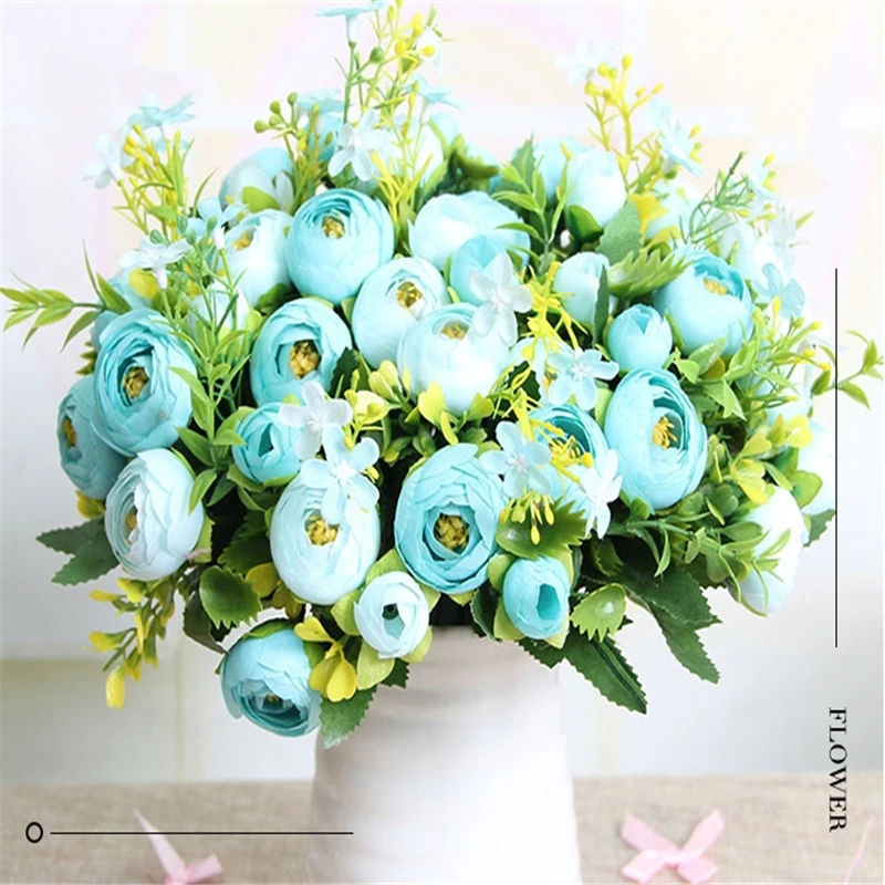 

Nordic Simulation Rose Bud Home Decor Resin Gardening Green Garden Desk Accessories Wedding Holding Flowers Christmas Love Gift