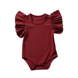 Body en coton à manches courtes pour toute petite fille,vêtements pour nouveau né, tenue estivale pour tout petite enfant et bébé, 
