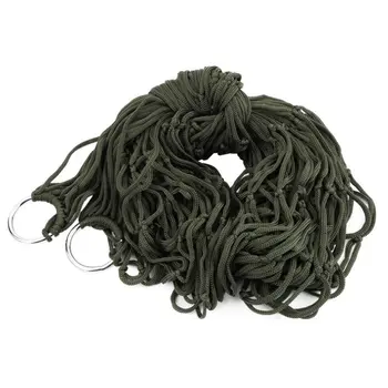 

Indoor Outdoor Swing Adult Children Thicken Nylon Fabric Hammock Mesh Net Hang Strong Rope For Travel Camping Beach