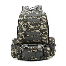 Армейский Камуфляж большой объем комбинированный рюкзак для горного туризма сумка наружная Сумка для кемпинга многофункциональная походная тактическая