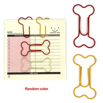

Bookmark Office Metal Dog Bone Shape 24pcs/pack Student Crafts Paper Clips For Scrapbook Stationery Art Projects Useful