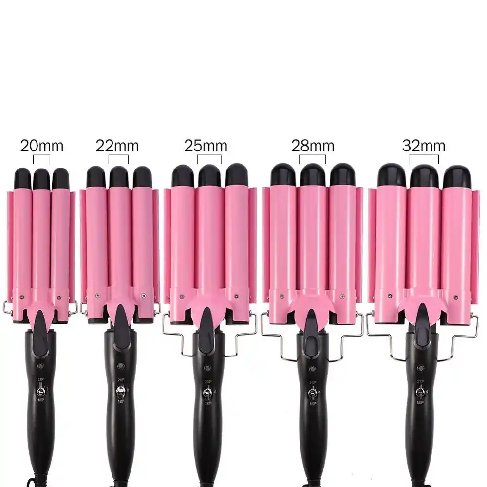 3 barrel curling iron wand