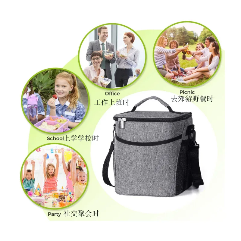 Black Friday Lunch Bag Bento Camping Picnic Package Oxford Cloth Insulated Aluminum Foil Customizable Manufacturers Direct Selli