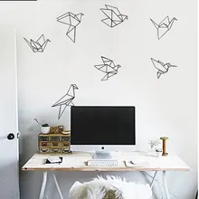 KW3032 скандинавские геометрические Бумажные краны Детские Наклейки для декора комнаты виниловые экологически чистые съемные наклейки на стену