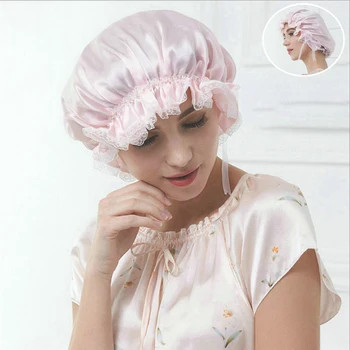 

Female Silk Cap Women Long Hair Night Sleep Cap Hairdressing Cap Hair Care