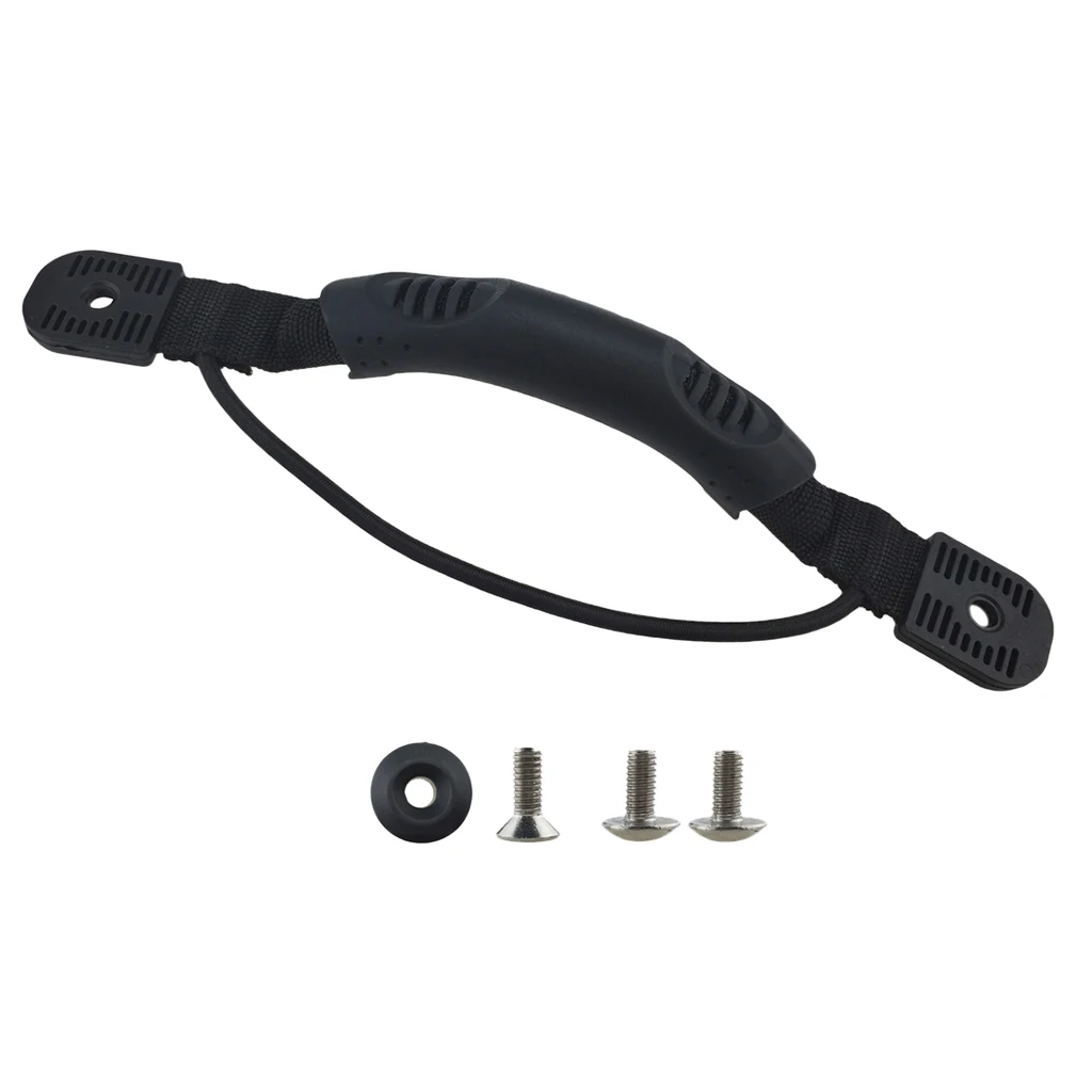 28.5cm Black Kayak Canoe Boat Side Mount Carry Handle Fixing Paddle + Bungee Cord Accessory