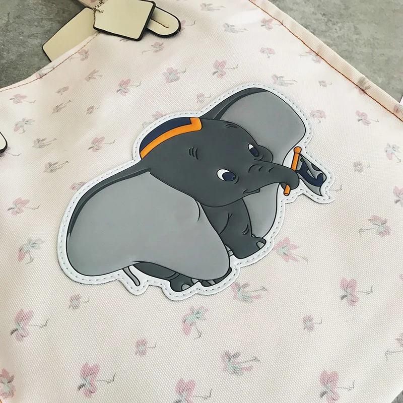Disney Dumbo Холщовая Сумка тоут вместительные сумки Дамская Повседневная сумка