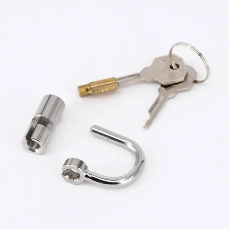 Koop Roestvrij Staal Titanium D Ring PA Lock Eikel Piercing Mannelijke Kuisheidsgordel Penis Harnas Terughoudendheid Riemen Fitting, PA Punctie