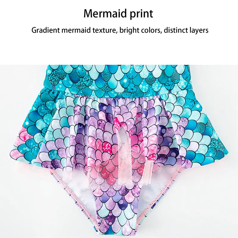 Mermaid Little Princess Swimsuit Baby Girls Swimwear One Piece Girls With Hat Children Swimwear Kids Beach Wear Bathing Suit for one piece swimsuit,children swimsuits,children swimwear