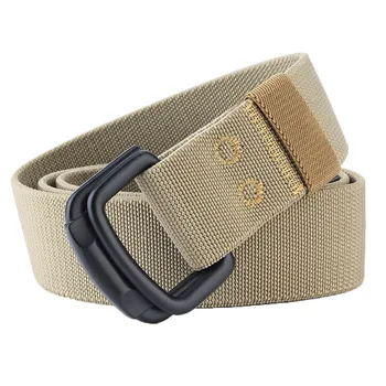 

Hot Selling Men Stretch Nylon Casual Belt Double Buckle Canvas Woven Multi-function Belt -B5