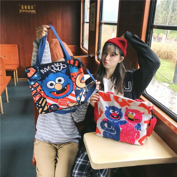 

INS Playful College Style Cute Shoulder Bag Women's Japanese-style Harajuku Ulzzang Shoulder Bag Soft Girl Students Canvas Bag
