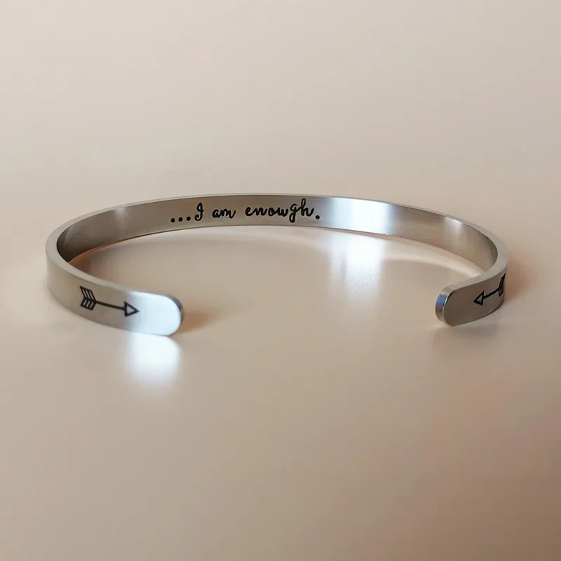 Quote Bangle Bracelet -Sterling Silver