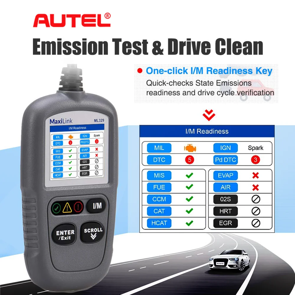 AUTEL MaxiLink ML329 OBD2 сканер автомобильный считыватель кодов код ошибки считывание OBD 2
