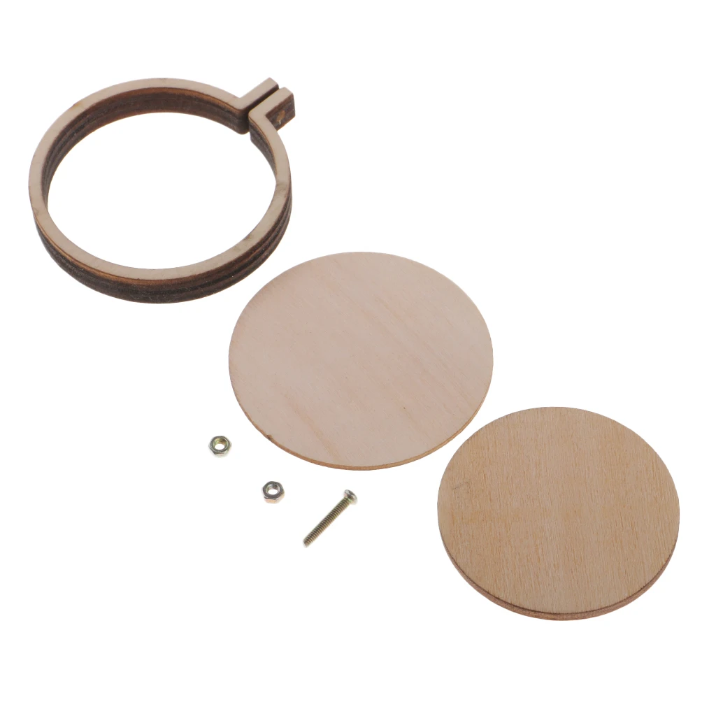 Round Mini Wooden Embroidered Hoop Frames for Crafts Accessories 44mm