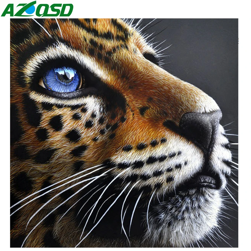 Azqsd 5D алмазная вышивка леопард DIY животное Алмазная картина вышивка крестиком полное сверление картина Стразы для домашнего декора