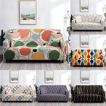 

Retro Pattern Elastic Sofa Cover for Living Room Furniture Armchair Cover Stretch Couch Cover Case Sofa Slipcover 1/2/3/4 Seater