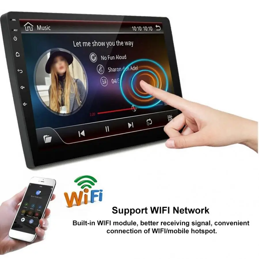 Авто аксессуары 10.1in HD четырехъядерный 2 Din MP5 плеер стерео радио wifi Bluetooth Автомобильный gps oto aksesuar