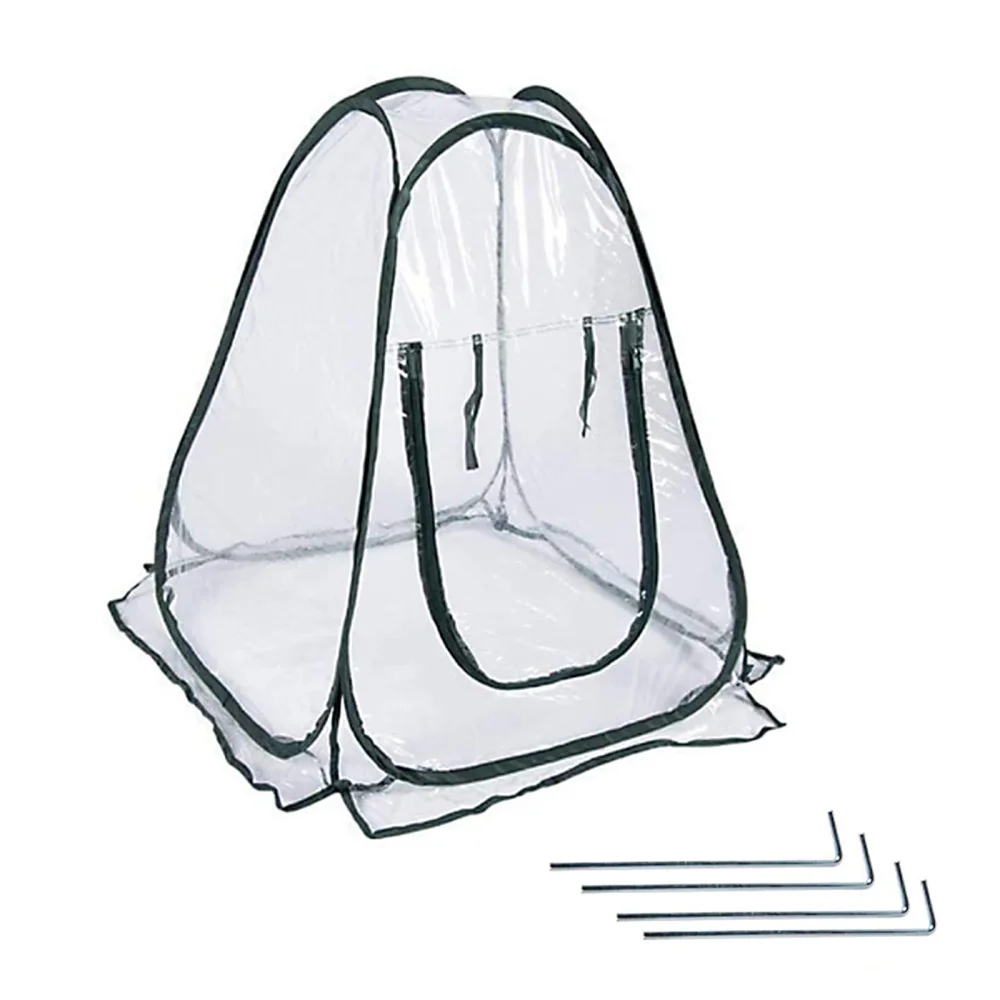 With 4 Ground Nails Flower And Grass Warm Cover Portable Mini Greenhouse New Resistant Garden For Plant Outdoors Indoor Foldable