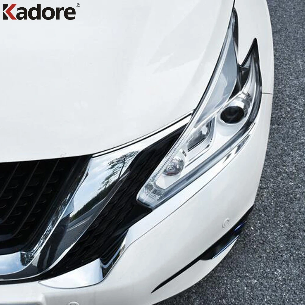 Для Nissan Murano 2015 2016 2017 2018 ABS хром авто передний головной свет крышка лампы Отделка