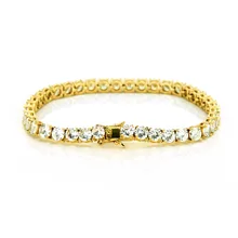 Креативные трендовые циркониевые инкрустированные теннисные цепи теннисные браслеты, евро-американские хип-хоп простые ручные ювелирные изделия