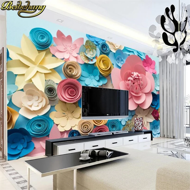 

beibehang Custom Mural Wall paper Home Decor European wallpaper for Living Room Bedroom Paper roses Wall Papel De Parede 3D