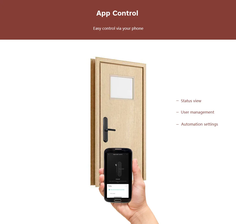 Умный дверной замок Xiao mi Aqara S2 с отпечатком пальца, работающий с приложением mi Home, без ключа, умный замок для безопасности, Aqara, Умный домашний комплект для дома