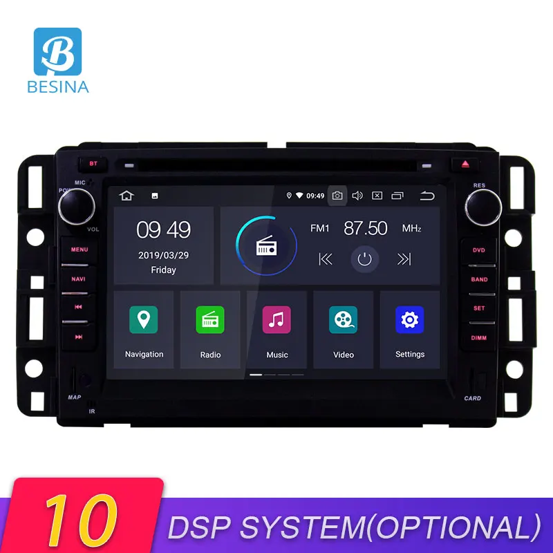 Besina Android 10 0 автомобильный dvd-плеер для GMC Chevrolet Chevy Yukon Sierra Tahoe Acadia Suburban Мультимедиа