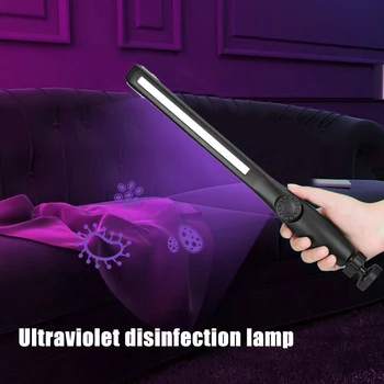 

VKTECH 40LED UV Sterilizer Lamp Stick Portable Rechargeable Home Car Handheld UV Germicidal Lamp Ultraviolet Disinfection Light