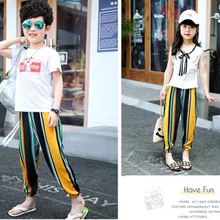 Летние новые стильные детские шаровары для мужчин и женщин, противомоскитные штаны для малышей