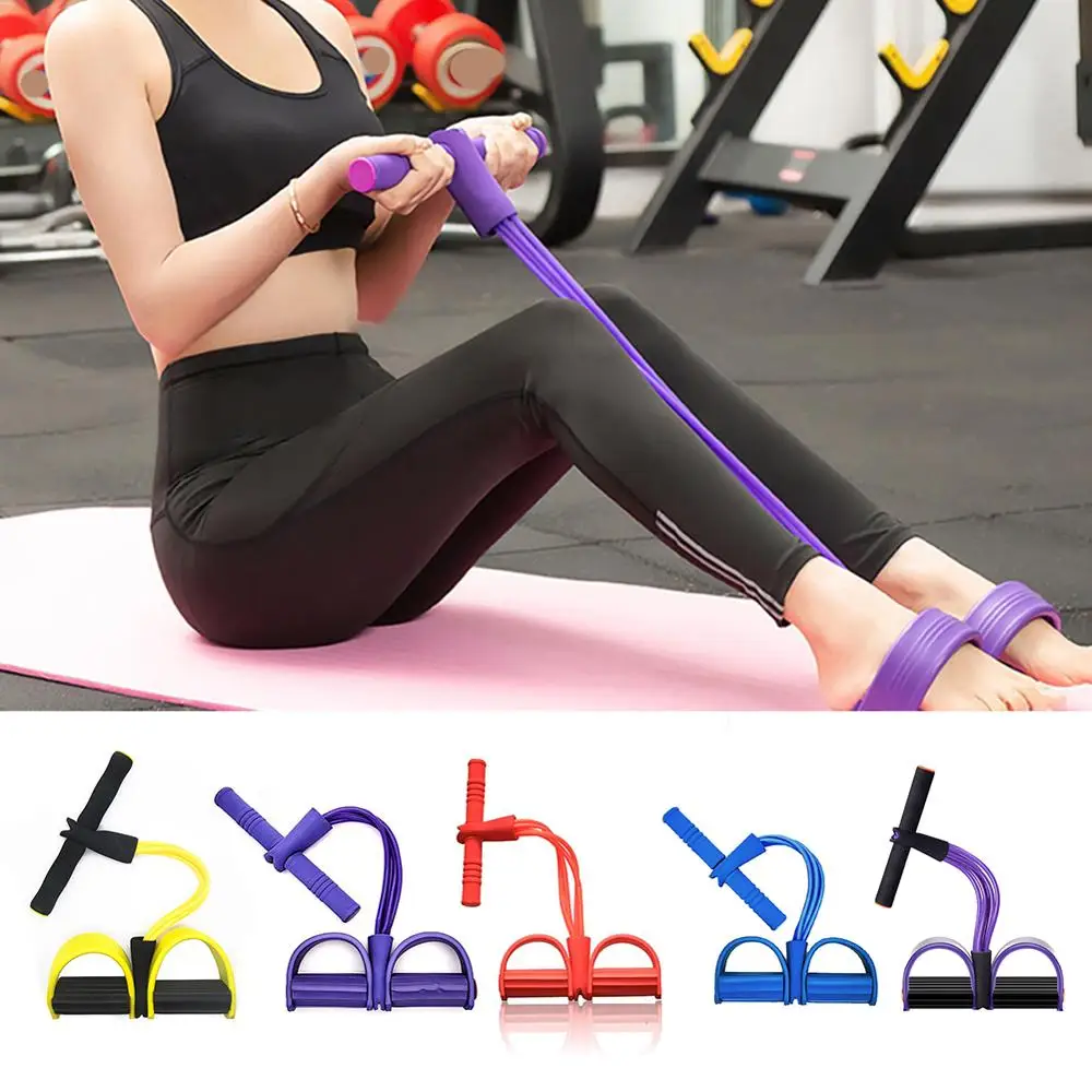 

Fitness Gum 4 Tube Resistance Bands Latex Pedal Exerciser Sit-up Pull Rope Expander Elastic Bands Yoga equipment Pilates Workout