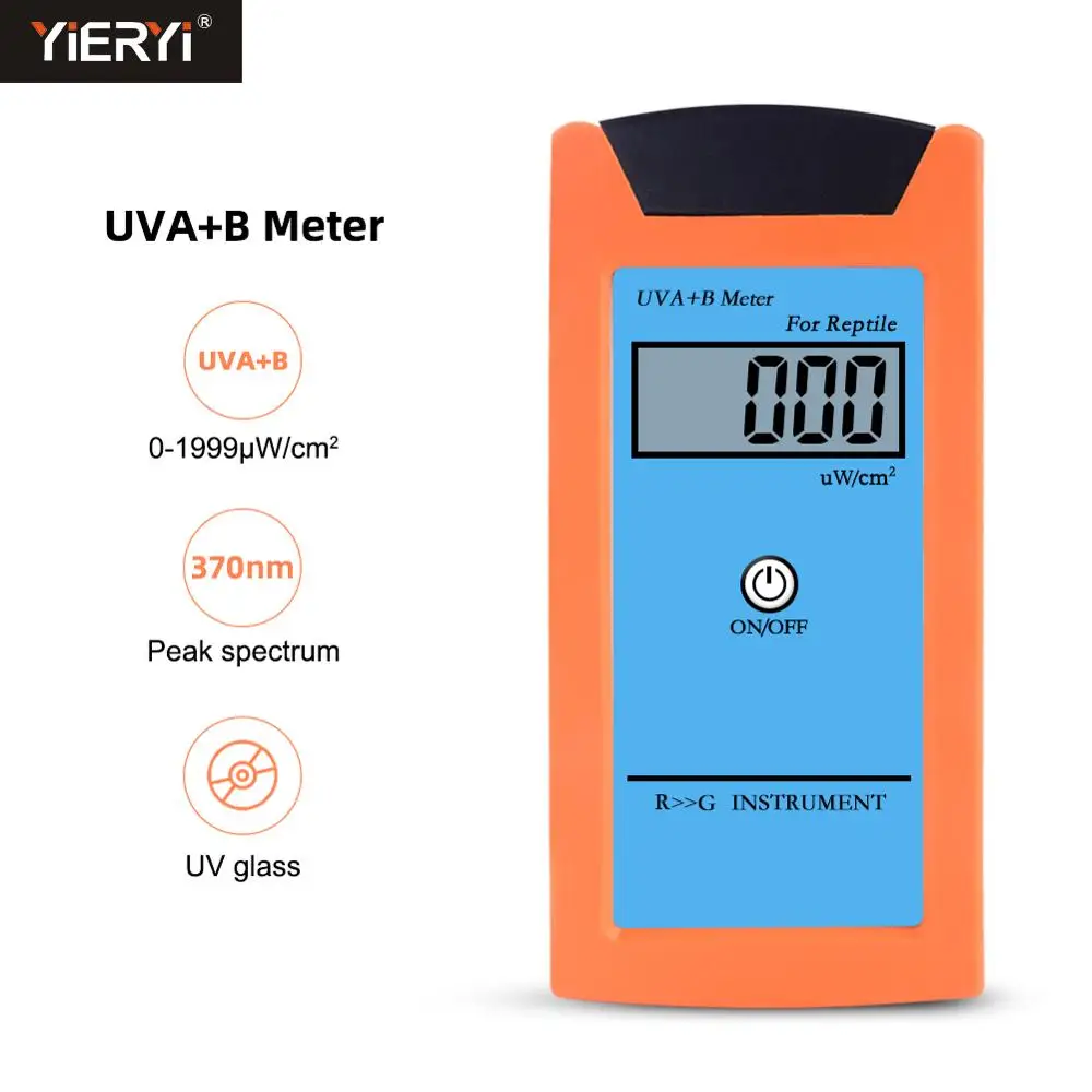 Yieryi RGM-UVA+B Meter Reptile Lamps Automotive Insulation Film UV Irradiance Meter &plusmn; 10% REF.NIST UVA B Irradiance