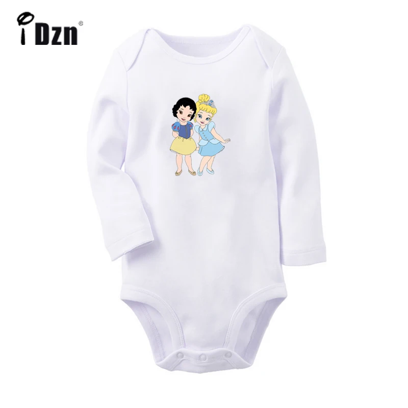 ieBabyW2932C Милый комбинезон для новорожденных «Я 1 год», «Ариэль», «Белоснежка», «Тиана», комбинезон с длинными рукавами для малышей, подарок - Цвет: ieBabyW2932C