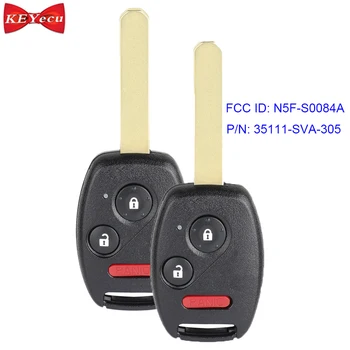 

KEYECU 2pcs for Honda Civic 2006 2007 2008 2009 2010 2011 2012 Odyssey 2011 2012 2013 2014 2015 2016 Remote Key Fob N5F-S0084A