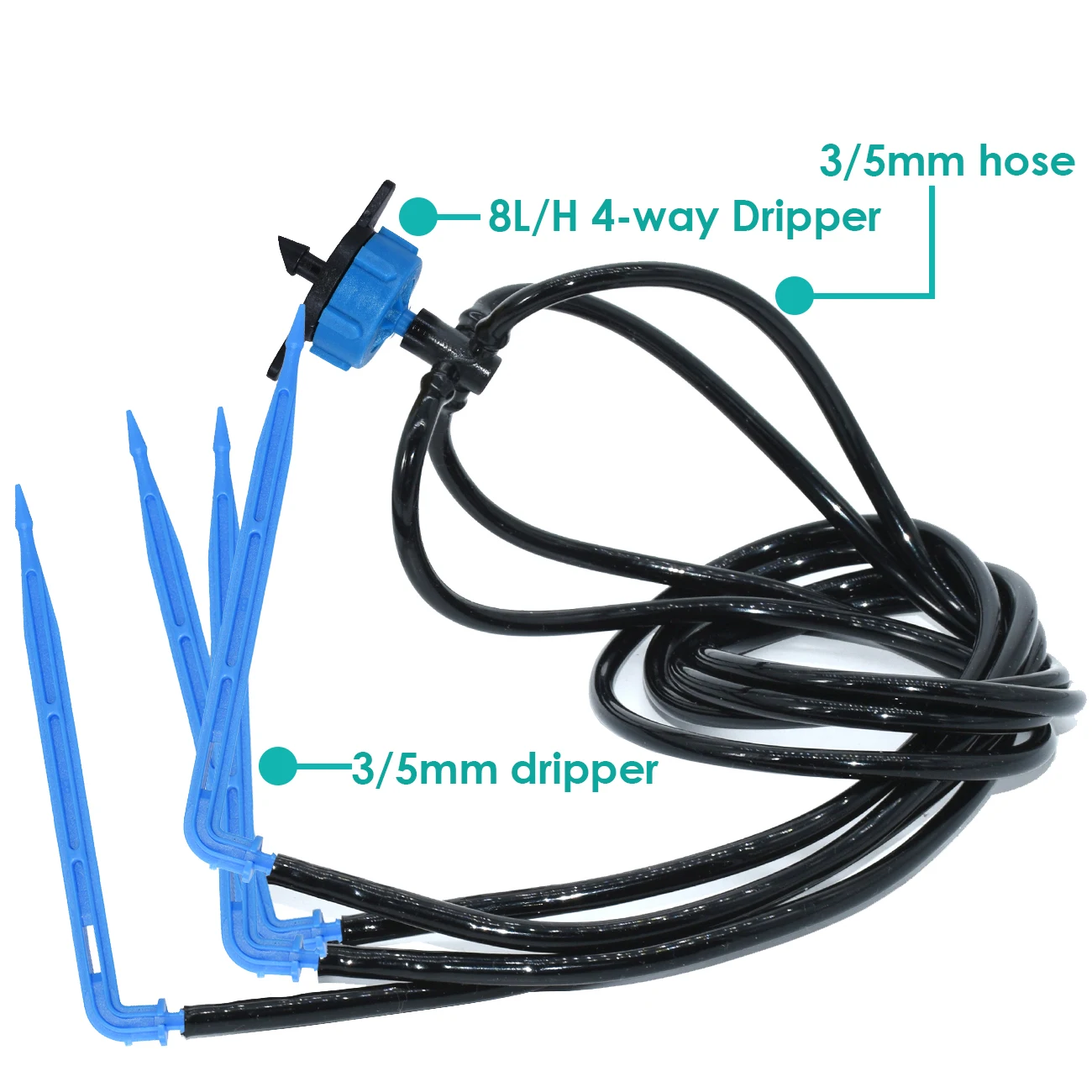40M/20M 4-Way 8L Drip Arrow Irrigation Transmitter Dripper Sprinkler irrigation system Potted Growing Yard Greenhouses 10/20set 4