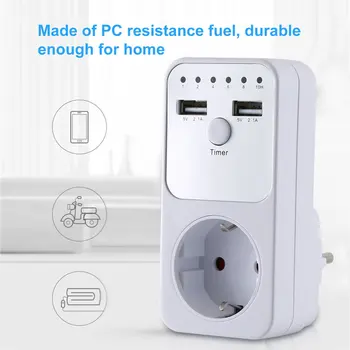 

EU Plug Countdown Timer Switch Smart Control Plug-In Socket Auto Shut Off Outlet Electronic Device