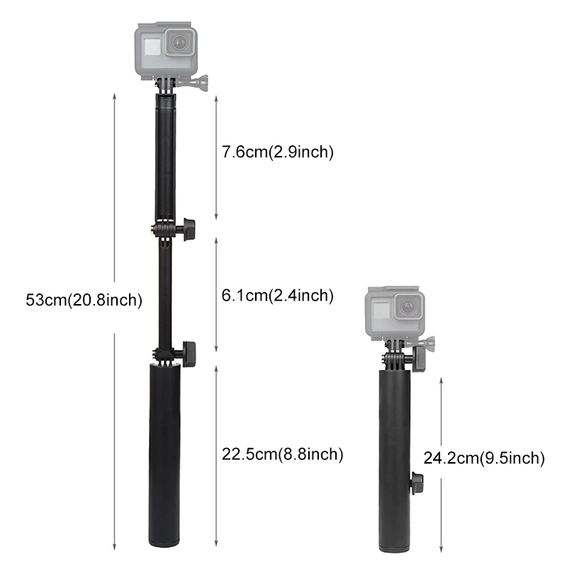 3-way монопод селфи палка плавучий ручка для gopro hero 7 6 5 черный 4 3+ YI SJCAM DJI OSMO аксессуары для экшн-камеры