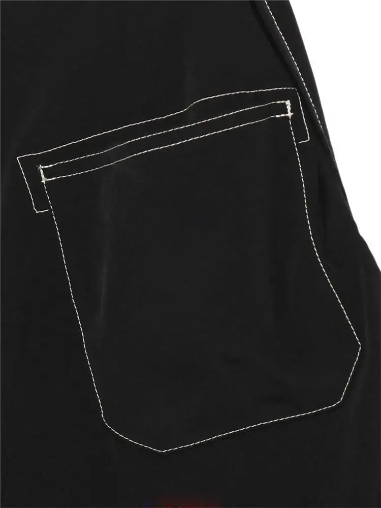Men's Wide-Leg Pants Pleated Pants Casual Pants Spring And Autumn New Black Car Seam Nine Points Design Fashionable Beach Pants