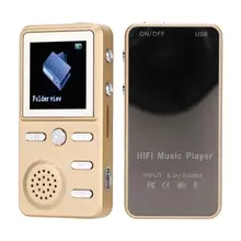 Золотой Портативный HIFI без потерь MP3 музыкальный видеоплеер 1,41 дюймов ЖК-дисплей экран Поддержка электронной книги фоновое воспроизведение звука
