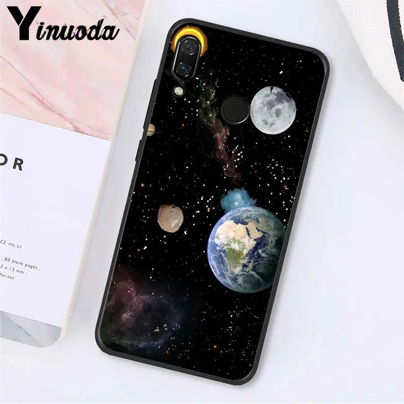 black with white moon stars space Cloud Girl Travel Plane