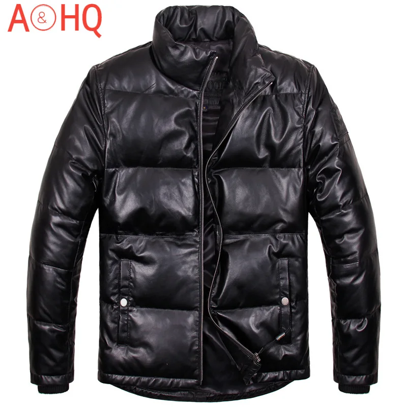 Men Clothing Genuine Sheepskin Leather Jacket Man 90% Duck Down Jackets Mes Winter Clothes Thick Coat Ropa Hombre LXR896 | Мужская