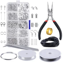 10 Grids With Accessories Repair Tool Findings And Beading Beginners Necklace Materials DIY Jewelry Making Kit Adults Supplies