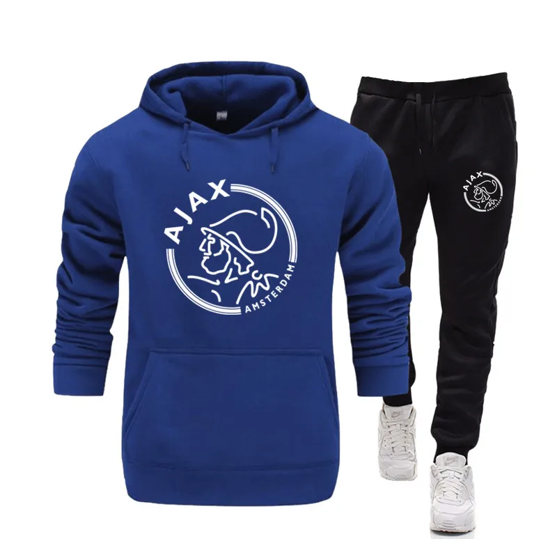 

Fashion Hooded Men Sportswear Sets Brand Casual AJAX Tracksuit Men Two Piece Suit Hoodies Sweatshirt Sweatpants Male Sweatsuit